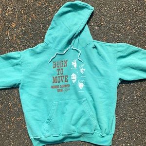 Selling a “born to move” hoodie!